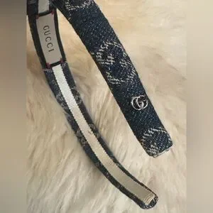 EUC Authentic Gucci GG denim headband Gucci denim headband – RandR Vintage main image 4